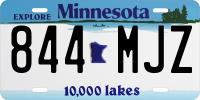 MN license plate 844MJZ