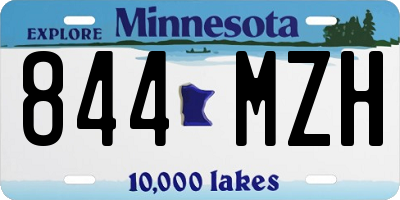 MN license plate 844MZH