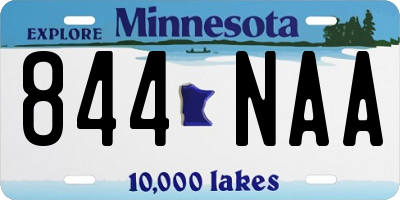 MN license plate 844NAA
