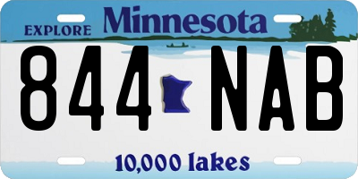 MN license plate 844NAB