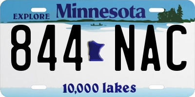 MN license plate 844NAC