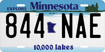 MN license plate 844NAE