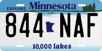 MN license plate 844NAF