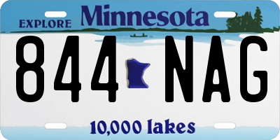 MN license plate 844NAG