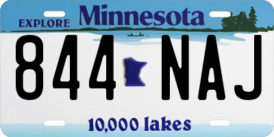 MN license plate 844NAJ
