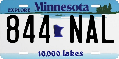 MN license plate 844NAL