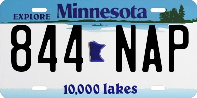 MN license plate 844NAP