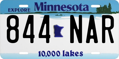 MN license plate 844NAR