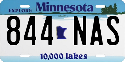 MN license plate 844NAS