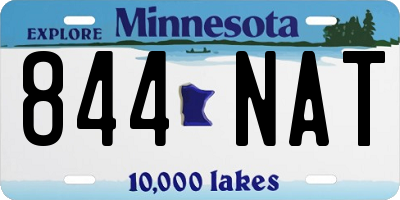 MN license plate 844NAT