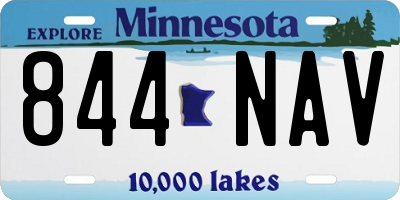 MN license plate 844NAV