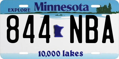 MN license plate 844NBA