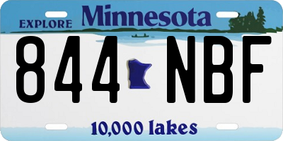 MN license plate 844NBF