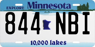 MN license plate 844NBI