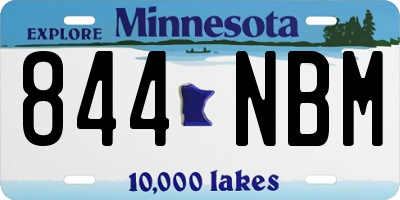 MN license plate 844NBM