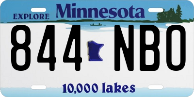 MN license plate 844NBO