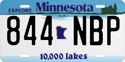 MN license plate 844NBP