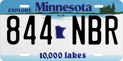 MN license plate 844NBR