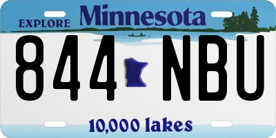 MN license plate 844NBU