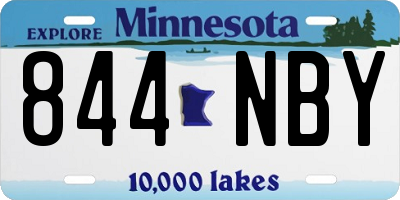 MN license plate 844NBY
