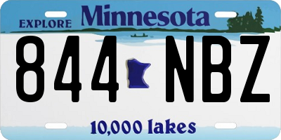 MN license plate 844NBZ