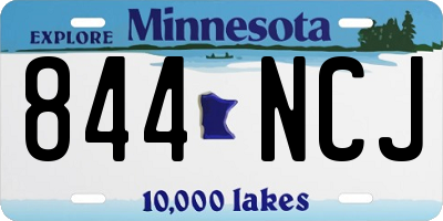 MN license plate 844NCJ