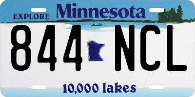 MN license plate 844NCL