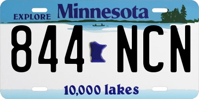 MN license plate 844NCN