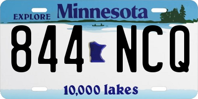 MN license plate 844NCQ