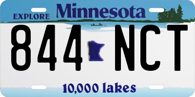 MN license plate 844NCT