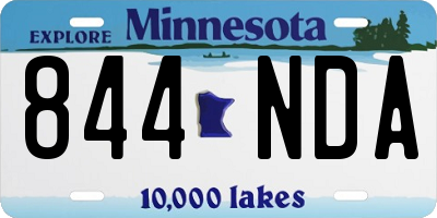 MN license plate 844NDA