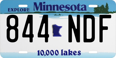 MN license plate 844NDF