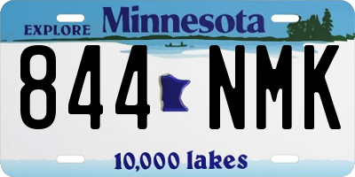 MN license plate 844NMK