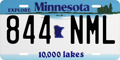 MN license plate 844NML