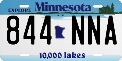 MN license plate 844NNA