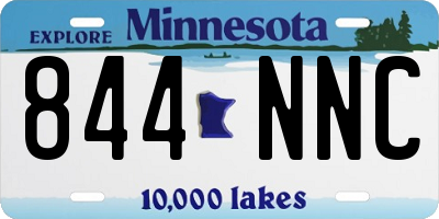 MN license plate 844NNC