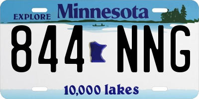 MN license plate 844NNG