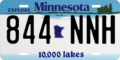 MN license plate 844NNH