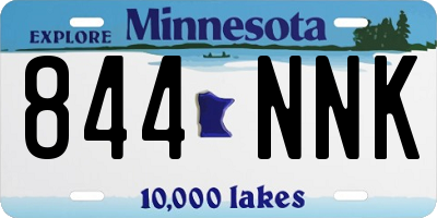 MN license plate 844NNK