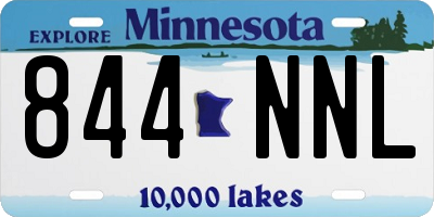 MN license plate 844NNL
