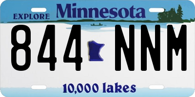 MN license plate 844NNM