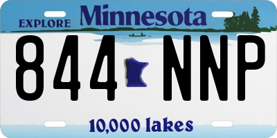 MN license plate 844NNP