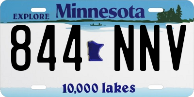 MN license plate 844NNV