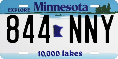 MN license plate 844NNY