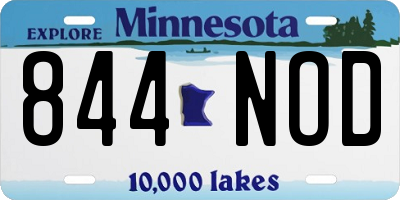 MN license plate 844NOD