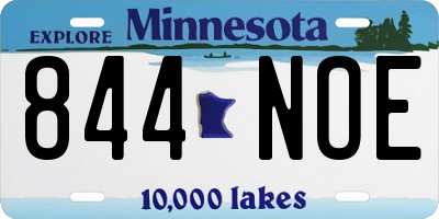 MN license plate 844NOE
