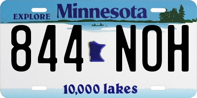 MN license plate 844NOH
