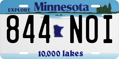 MN license plate 844NOI
