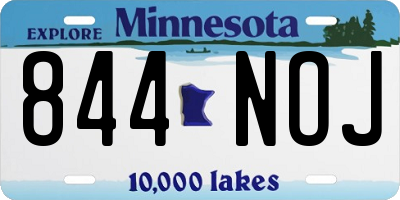 MN license plate 844NOJ