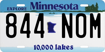MN license plate 844NOM